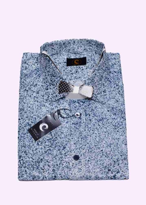 Blue Pattern Shirt (M) -002